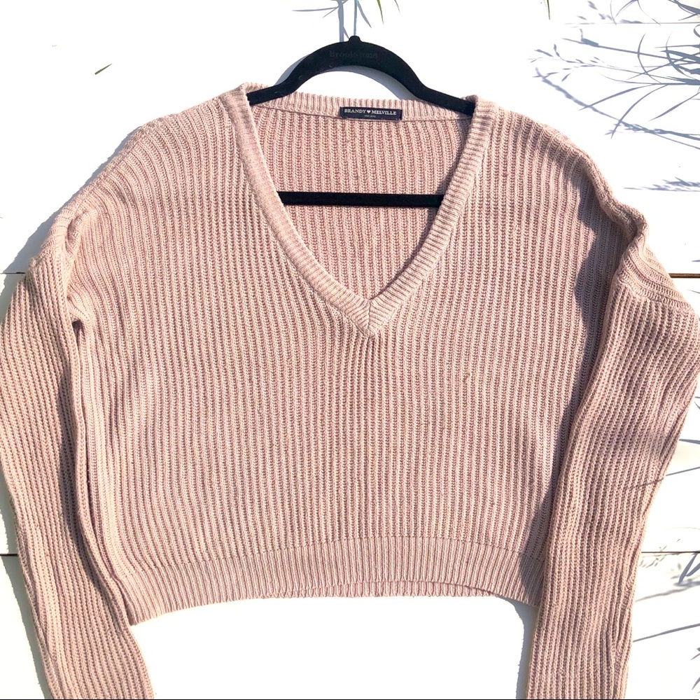Light Pink V Neck Sweater